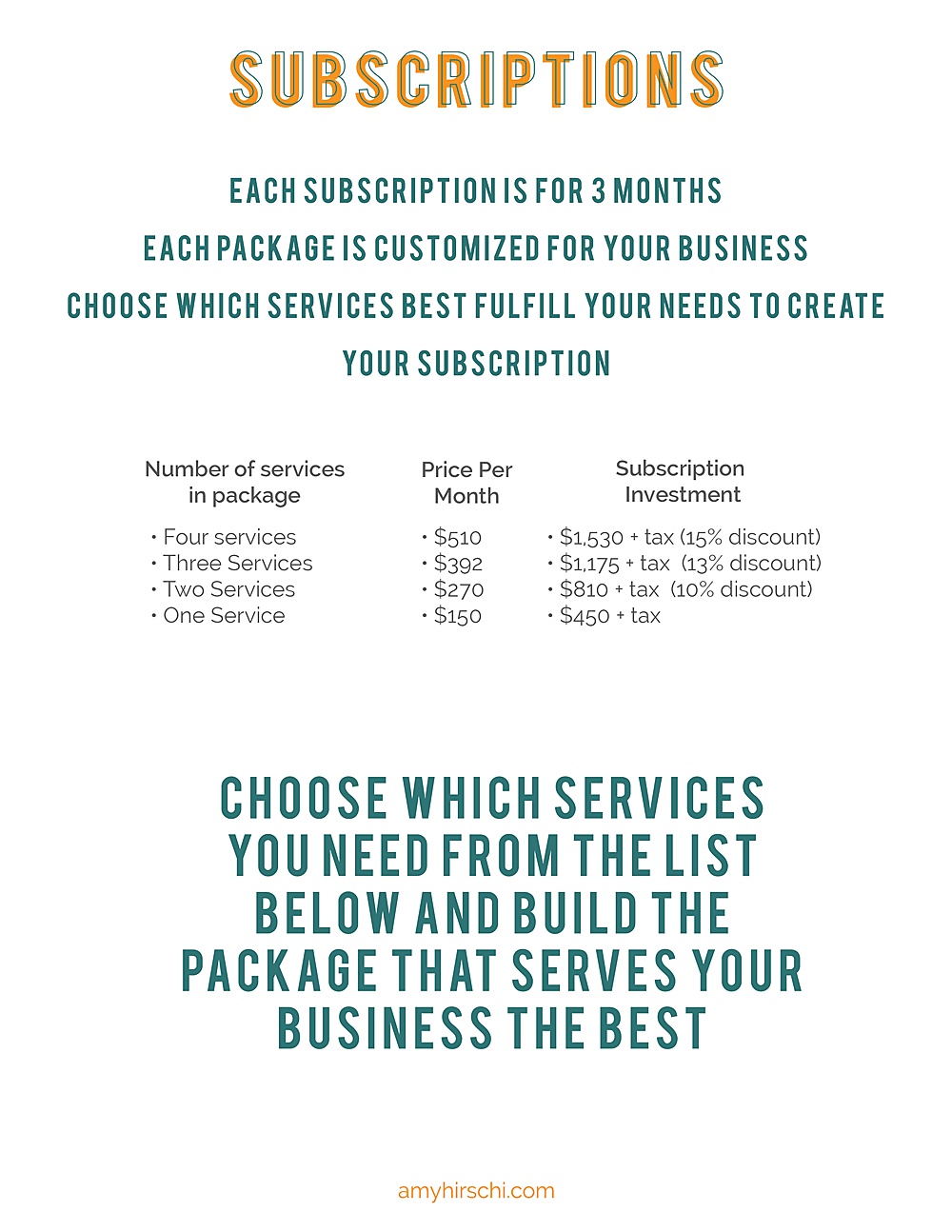 marketing subscriptions price  copy_amy_hirschi_creative_brand_design_photography_utah social media  marketing_social media expert_social media manager_utah photographer | Amy  Hirschi Creative